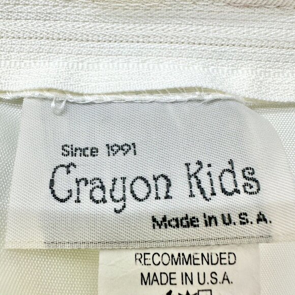 Crayon Kids Child's Dress Size 4T Green Pink Flowers Short Sleeve - Picture 6 of 7